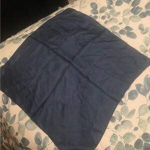 Saks Fifth Ave Navy Blue Scarf 100% silk